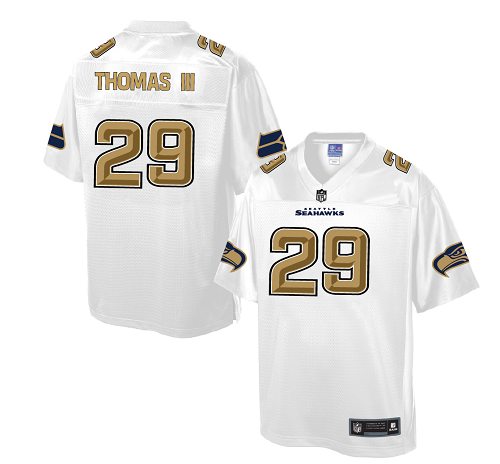 Men's Game Earl Thomas III Nike Jersey White - #29 Pro Line Fashion NFL Seattle Seahawks